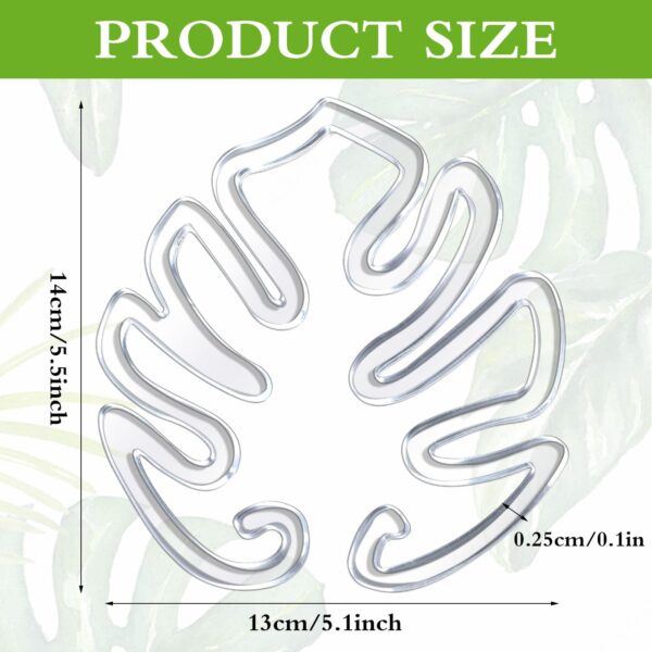 Dimensions of the acrylic moss pole plant support.