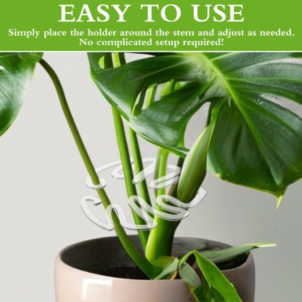 Acrylic moss pole plant support is easy to use and adjust.