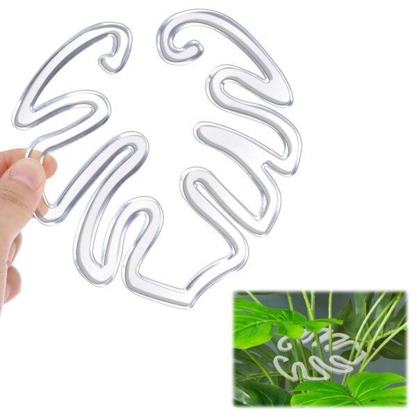 Acrylic moss pole plant support used for Monstera plant.