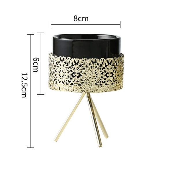 Black ceramic pots in all sizes, styled for modern interiors