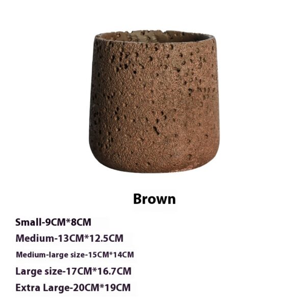 Cement planter in brown, Nordic style