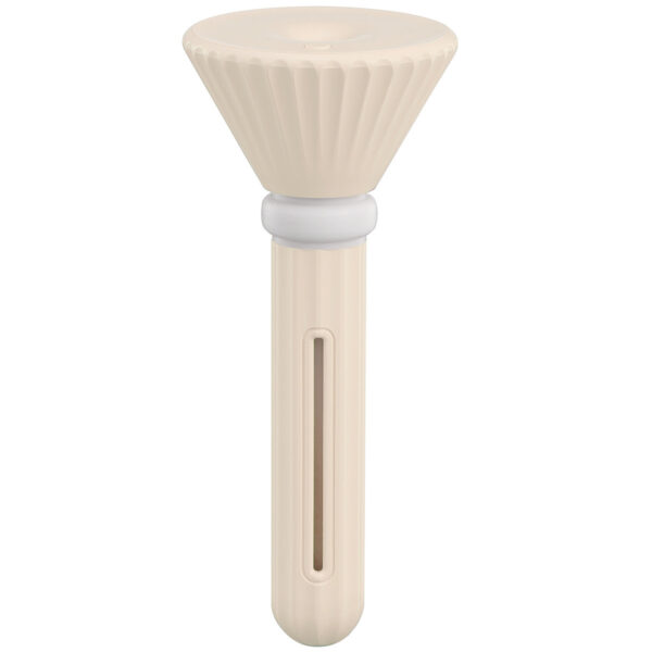 Portable humidifier for plants in cream color, providing moisture and hydration for plants.