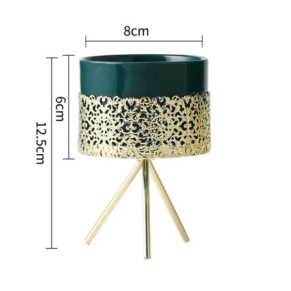 Green modern ceramic pots in multiple size options