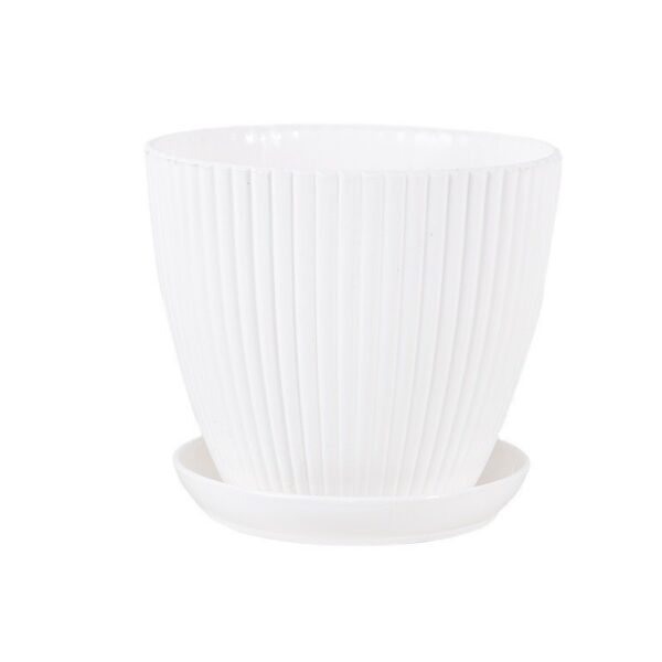 Ivory white resin flower pot