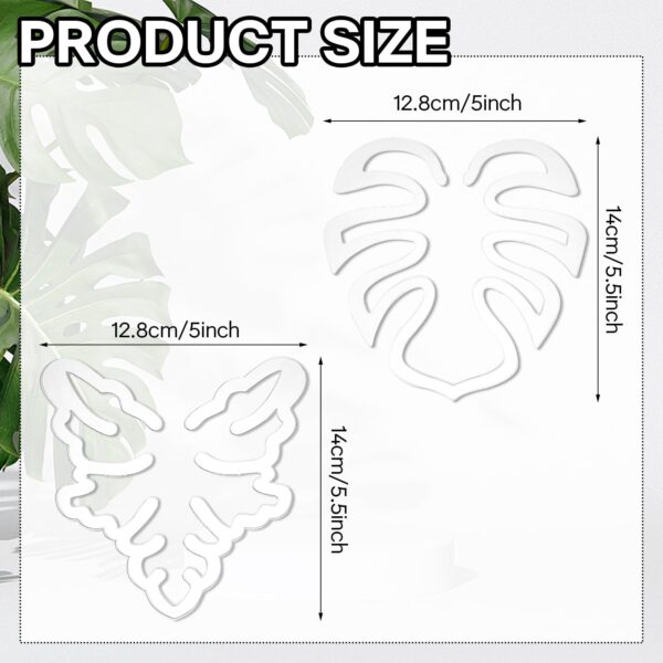 Size guide of plastic moss pole plant support with clear dimensions.