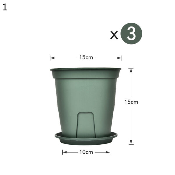 Small root control drainage pot set, 3pcs, for better airflow and healthier plant roots.
