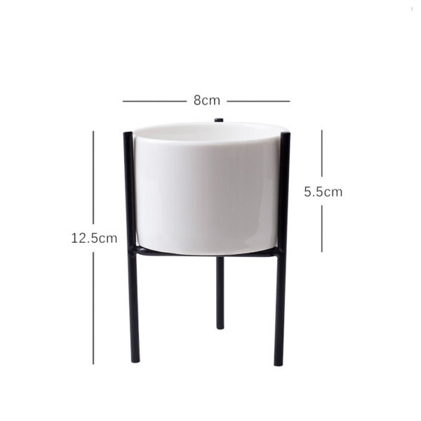 Small black stand succulent flower pot