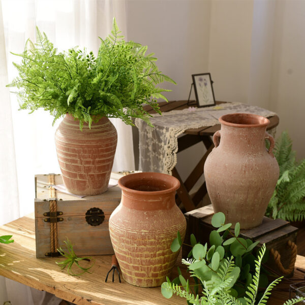 Large Clay Floor Flower Pot – Breathable Red Mud Minimalist Planter - Breathable Plant Pot | All Products