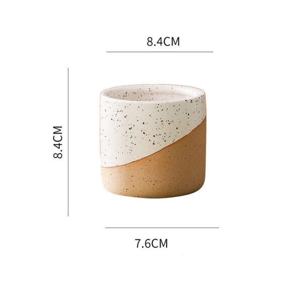Mini ceramic pot 7.6cm x 8.4cm for succulents or desk decor