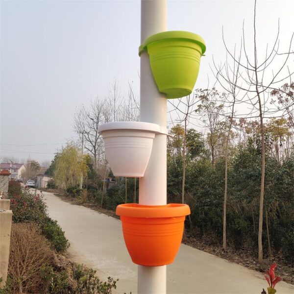 Creative Wall Hanging Flower Pot – Plastic Planter Bundled with Chlorophytum Column, Indoor Outdoor Use - Chlorophytum Plant Pot | Hanging Planters