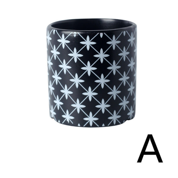 Decorative flowerpot with floral ceramic detailing