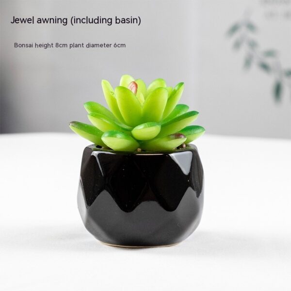 Mini Artificial Succulent Plant with Pot – Realistic Decorative Greenery for Home or Office - Mini Potted Plant | All Products
