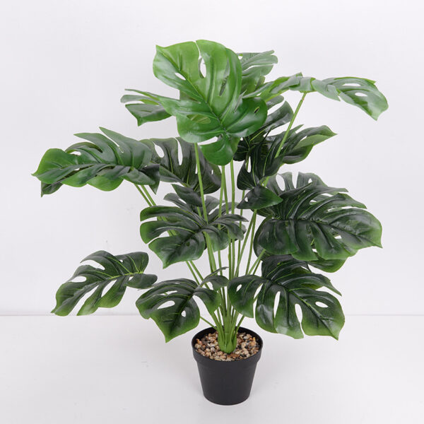 Artificial Monstera Plant 18 Head Large Green Edge - Monstera Plant Support | All Products