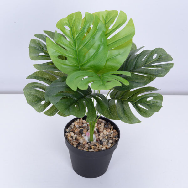 Artificial Monstera Plant 9 Head Green Edge - Monstera Plant Support | Artificial Plants