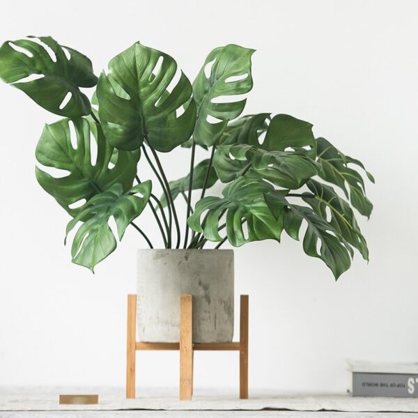 Artificial Monstera Plant – Realistic 9 Turtle Leaves, Durable Plastic Greenery for Home Decor - Artificial Plant | All Products