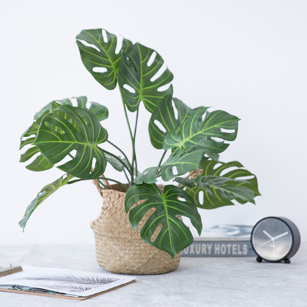 Artificial Monstera Plant – Realistic 9 Turtle Leaves, Durable Plastic Greenery for Home Decor - Artificial Plant | Artificial Plants