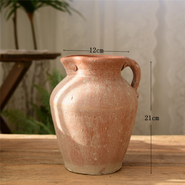 Large Clay Floor Flower Pot Large Clay Floor Flower Pot – Breathable Red Mud Minimalist Planter - A - Minimalist Plant Pot | All Products