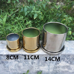 Electroplating Ceramic Flower Pot – Durable Metal-Style Planter for Home & Office Decor - Breathable Flower Pot | All Products