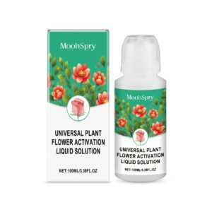 MoonSpry Universal Plant Flower Activation Liquid Solution product box with branding and volume details.