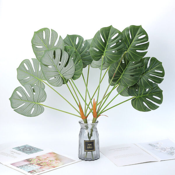Nordic Artificial Turtle Back Plant – Handmade Green Silk Leaves for Home Decoration - Artificial Flower | All Products