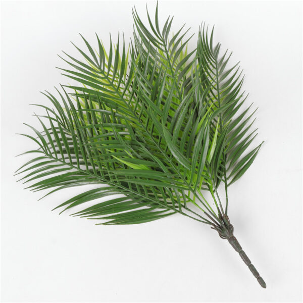 Realistic Artificial Palm Leaf with Flexible Wire Stem – Durable Plastic Green Palm Tree Leaf for Home, Garden & Wedding Decor - Fake Green Plant | All Products