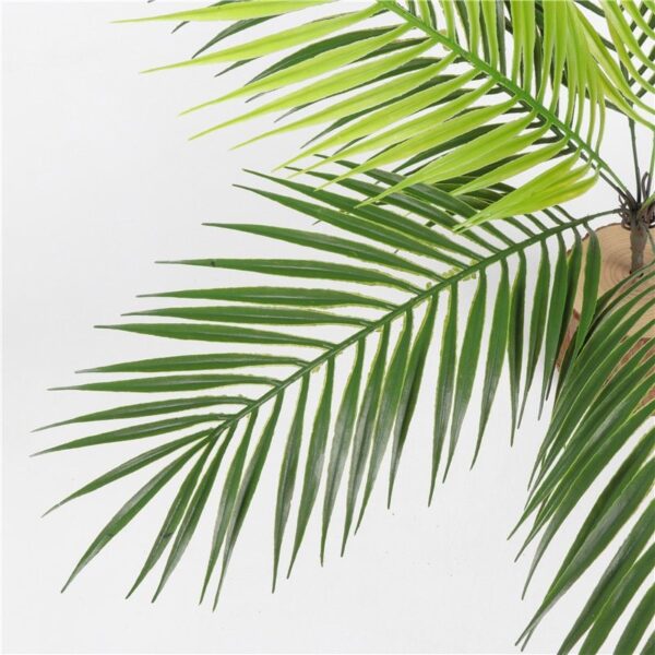 Realistic Artificial Palm Leaf with Flexible Wire Stem – Durable Plastic Green Palm Tree Leaf for Home, Garden & Wedding Decor - Realistic Artificial Leaf | All Products