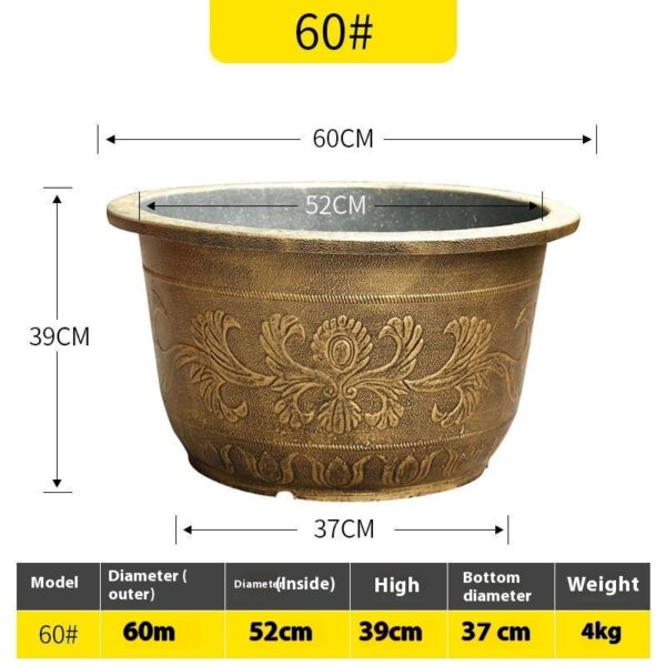 Resin Bonsai Pot for Fish Farming – Durable Thickened Plastic Planter - Fish Farming Pot | All Products