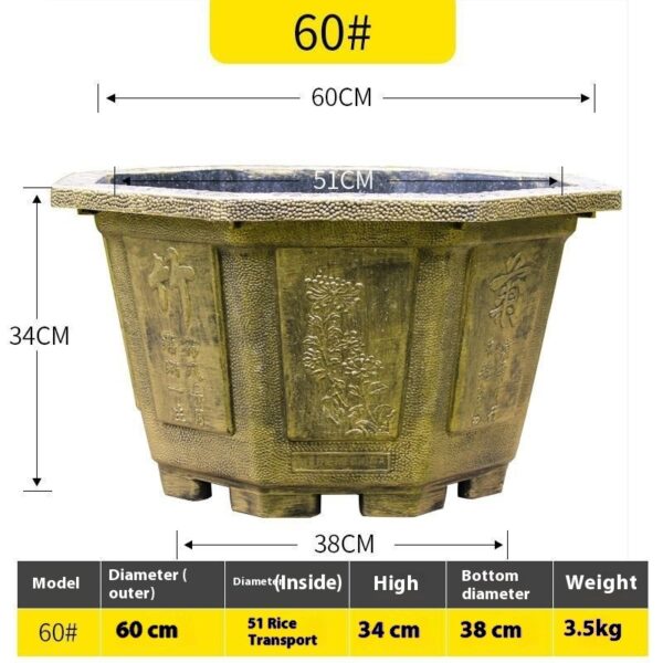 Resin Bonsai Pot for Fish Farming – Durable Thickened Plastic Planter - Outdoor Planters | Outdoor Planters