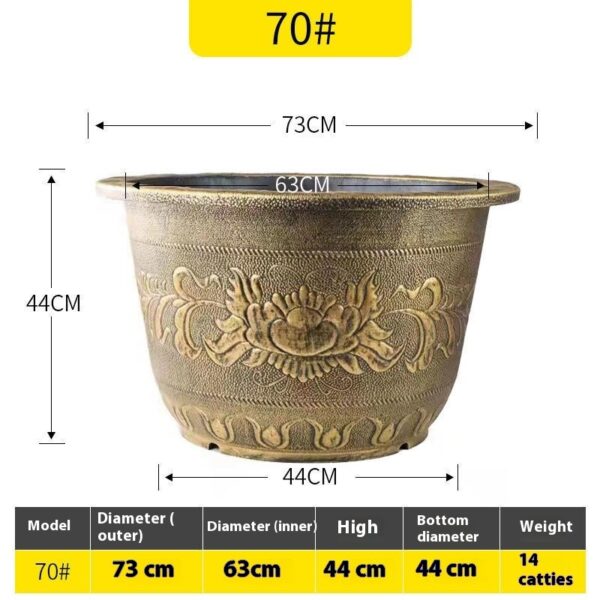Resin Bonsai Pot for Fish Farming – Durable Thickened Plastic Planter - Resin Plant Pot | Outdoor Planters