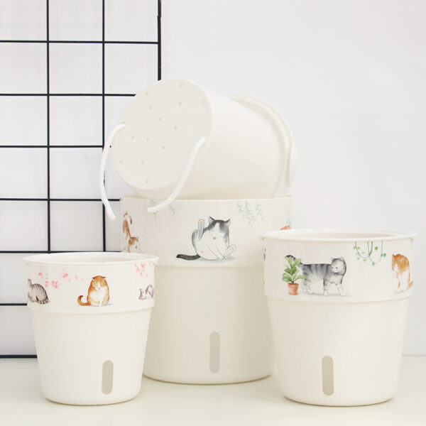 Water storage plastic flower pot - NoTag -01 | All Products