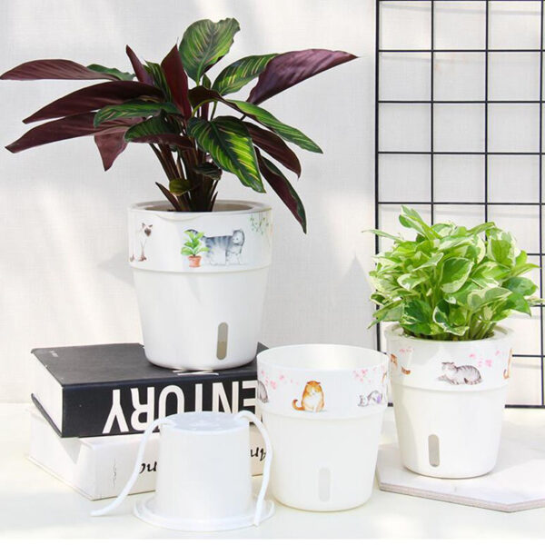 Water storage plastic flower pot - NoTag -03 | All Products