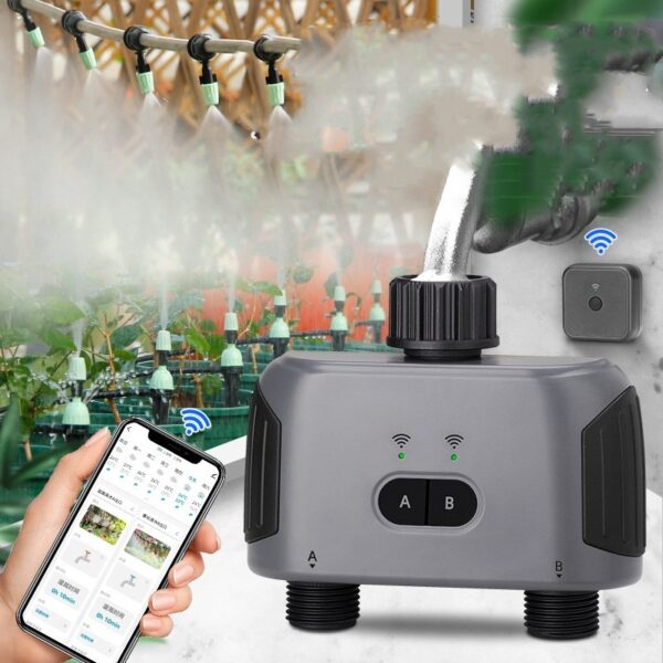 Bluetooth Watering Timer with Dual Outlet and Mobile App Control - Automatic Irrigation | All Products