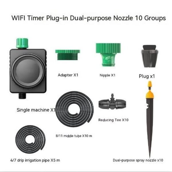 Smart Garden Irrigation Timer WiFi Water Valve with Mobile Control for Home Use B - Drip Irrigation System | Watering Tools & Devices